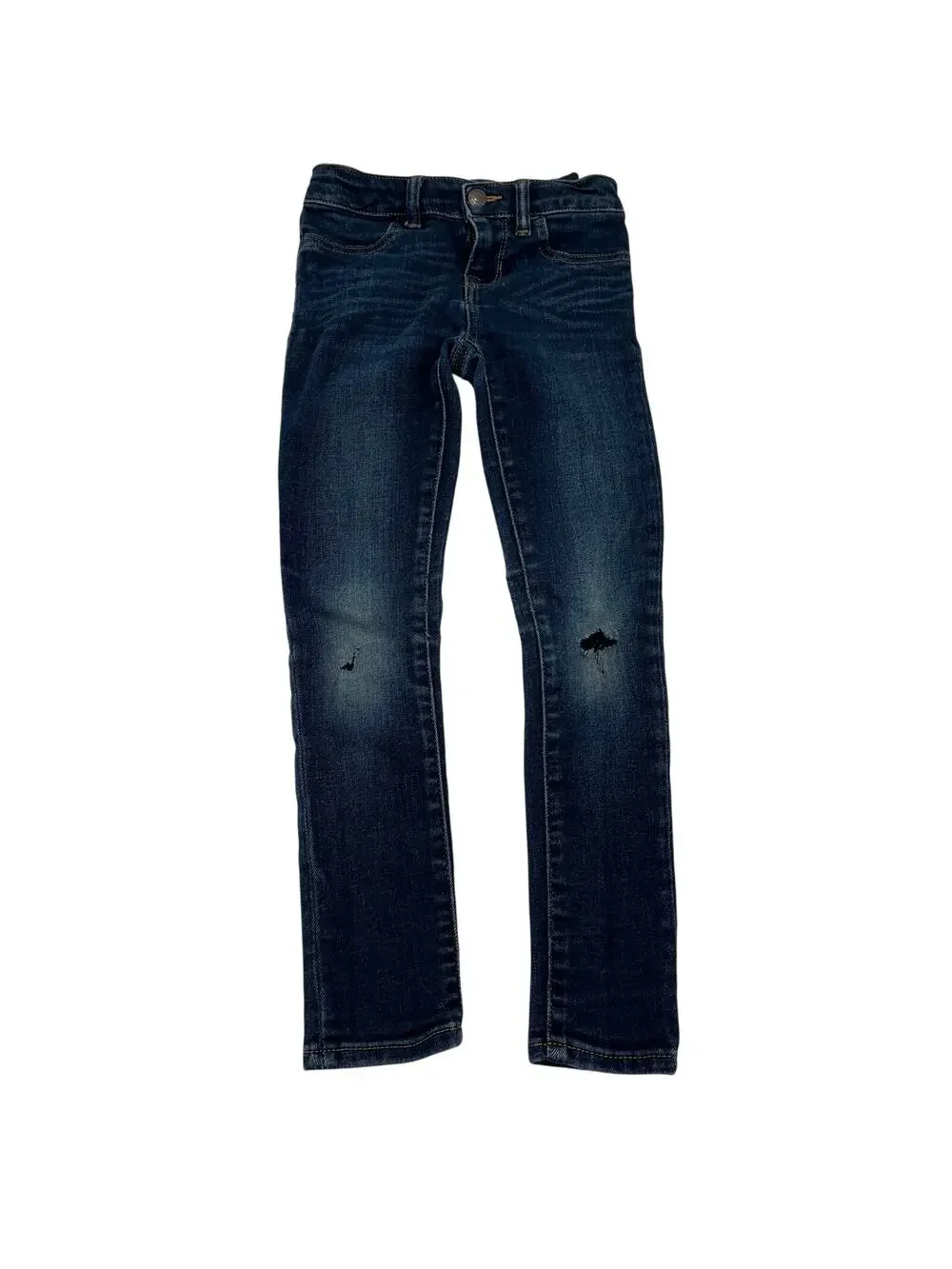 Ralph Lauren Girl's 6 Jegging Distressed Slim Fit Medium Wash Denim Jeans